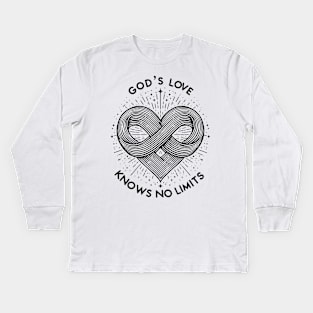 God's Love Knows No Limits Kids Long Sleeve T-Shirt